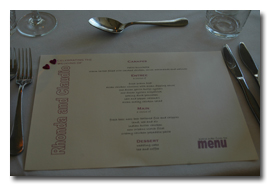 Wedding Menu